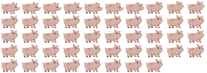 The Piggy's "look at screen" spritsheet.