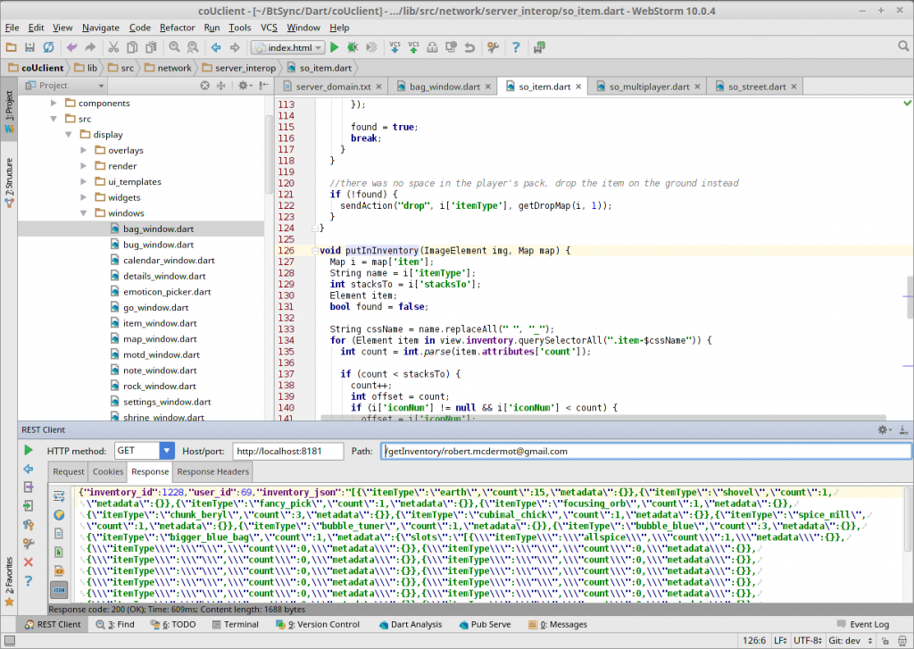 WebStorm is my preferred way to code CoU
